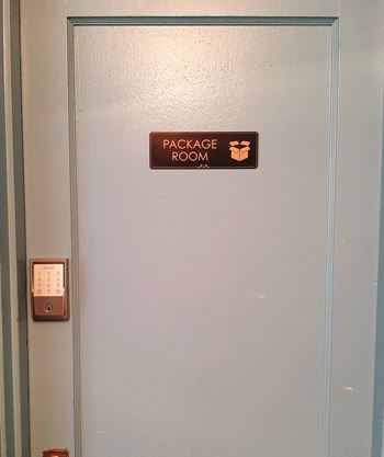 Controlled access package room